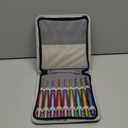 Svartur Ergonomic Crochet Hooks Set – 9 Sizes (3.5mm–8mm), Aluminum Crochet Hook with Large Handles & Case, Crochet Knitting Needles for Arthritic Hands, DIY Yarn Projects, Pastel Color