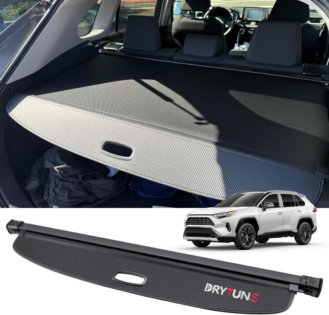 Cargo Cover for Toyota RAV4 2019-2026, Carbon Fiber Leather