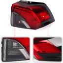 Huray Right Outer Tail Light for Toyota RAV4 2019-2024 Passenger Side Taillight Rear Lamp Assembly Replacement for TO2805148 815500R090