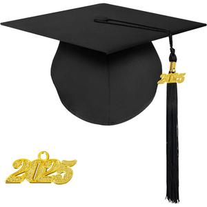 FtyFty Unisex Adult Matte Graduation Cap with Tassel Year Charm 5 Pack 2025