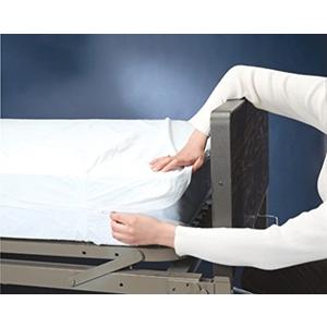 Plastic Contoured Mattress Cover with Elastic Bound Corners Fits Snugly Over The Top of Mattress