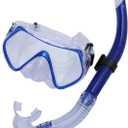 Diving Diving Professional Snorkelling Snorkel Anti-Fog Glasses Set Half Dry Breathing Tube Swimming Pool Tool for for Adults LQHZWYC (Color : Blue)