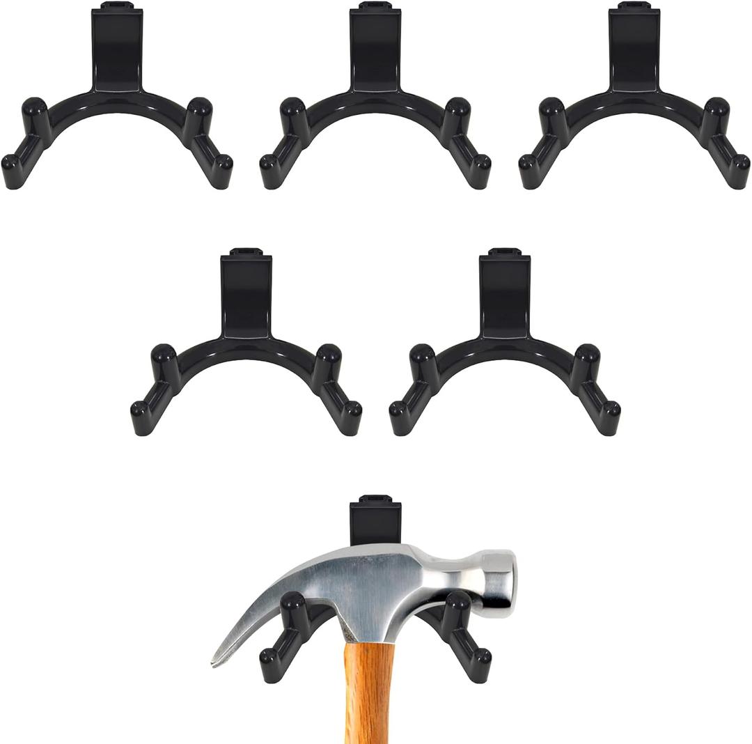 Tool Hook for Lifetime Shed Accessories: 6 Pcs ABS Storage Shed Hooks for Electric Hand Gardening Tools - Does Not Work on Horizontal Siding Sheds - Black