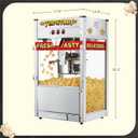 Top Star Popcorn Machine - 12oz Stainless-Steel Kettle, Reject Kernel Tray, Warming Light, and Accessories by Great Northern Popcorn (Red and Yellow)