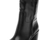 Franco Sarto womens Valor Square Toe Mid Calf Heeled BootsMid Calf Boot (10, Hickory Brown Leather)