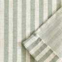 Vangao Christmas Kitchen Valance Linen Stripe Short Curtains Farmhouse Country Rustic Tickingstripe Light Filtering Rod Pocket Window Topper Treatments 16 Inch 1 Panel Green on Beige