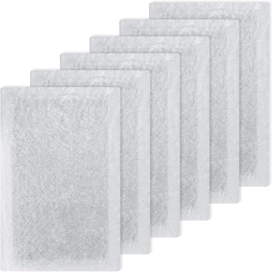 6 Pcs 16x25 Replacement Filter Pads Compatible with Dynamic Air Cleaner, 16x25 Refill, Replacement for Air Cleaner Filter White