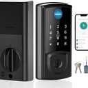 Smart Door Lock,Keyless Entry Door Lock for Front Door,Security Smart Deadbolt with Touchscreen Keypad,App Remote Control Fingerprint