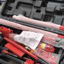 12 Ton Porta Power Hydraulic Jack Kit, Hydraulic Multifunctional Jack with 4.6 ft/1.4 m Oil Hose, Auto Body Frame Repair Kit, Storage Case, 26455 Lbs Capacity, for Car Repair, Truck, Garage Red