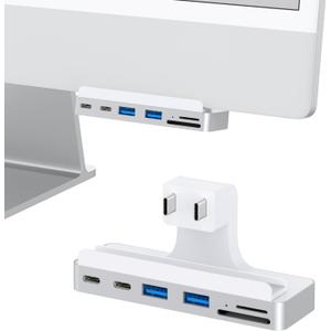 6-in-1 USB-C Hub for iMac - Multiport Adapter with Type-C 10Gbps, SD/TF Card Reader Compatible for iMac 24-inch (M1/M3) (Ge-IMC01-US)