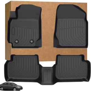 Floor Mats for Toyota Corolla 2003 2004 2005 2006 2007 2008, NOT Fit for with Rear Seat Vents, Custom Fit TPE Waterproof Corolla Mats, Corolla Mats Accessories for Man Woman