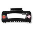 The Original Mello Charm Cloud Clip Hair Claw Clip Squishy Claw Clip Made in Korea Patent Pending 30021976 (Medium Black Clip, 4 Charms)