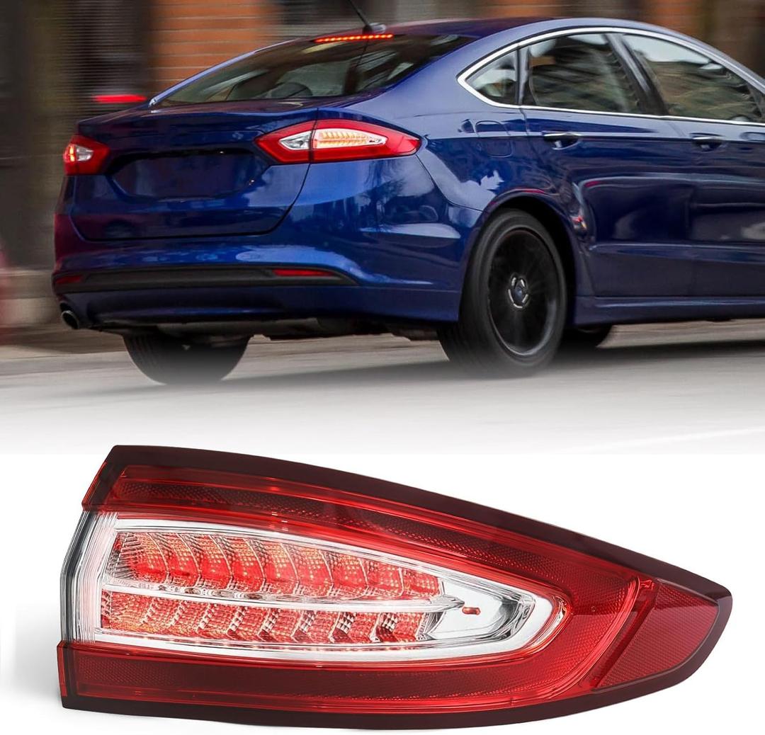 FIONE Tail Light Assembly Compatible with Ford Fusion S SE 2013 2014 2015 2016 Brake Rear Lamp Right Passenger Side FO2805110