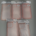 Cute Case for iPhone, Wave Frame Shape Soft Silicone Shockproof Protective Slim Phone Cover for Women Girls, Clear/Pink, 5 pcs(IP 7P,IP 13, IP 12 Pro, IP 12Pro Max, IP 14)