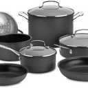Cuisinart 11-Piece Cookware Set, Black, Chef's Classic Nonstick Hard Anodized, 66-11