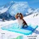 Cooling Mat for Dogs, Large Dog Bed & Dog Cooling Pad, Waterproof Pet Cooling Mat with Breathable Foam, Instant Relief for Dogs & Cats, Blue 44"x32"