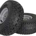 MARASTAR 21436-2PK 15x6.00-6" Front Tire Assembly Replacement for Husqvarna Riding Mowers