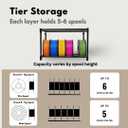 9-Tier Modular 3D Printer Filament Storage Rack, High-Strength Carbon Steel Spool Holder & Organizer, Holds 45-54 Spools(1kg), Space-Saving, Customizable, Tool-free Assembly