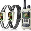 BLACKDOG Military Dog Shock Collar 2 Dogs (5-150lbs) - 4200ft Dog Training Collar with Remote, 4 Training Modes, Flashlight&Strobe, 90-Day Battery, IP67 Waterproof Dog E Collar for All Breeds (Beige)