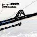 Fiblink Saltwater Offshore Trolling Rod Big Game Rod Conventional Boat Fishing Pole Deep Drop Sea Roller Rod (56, 6), 6' - 80-120lbs