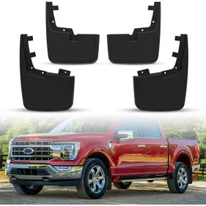 KEWISAUTO Fender Flares Guards for Ford F-150 2021-2024, Front & Rear Mud Flaps Splash Guards for 2021-2024 Ford F150 Without OEM Fender Flares Accessories, Replace #ML3Z-16A550-AA #ML3Z-16A550-BA