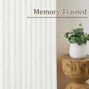 White Pinch Pleated Sheer Curtains 90 Inches Long, Textured Window Treatments Curtain for Bedroom/Living Room 42x90 Inch 2 Panels Back Tab Rod Pocket