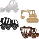 CAKIROTS Construction Decor for Boys Room Baby Boy Room Decor Wooden Construction Vehicles Decor Kids Room Wall Decor Toddler Playroom Room Wall Decor