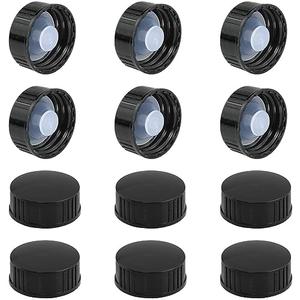fengxiaomin 12pcs 28mm Growler Cap Phenolic resin cover Black Polyethylene sealed screw cap Suitable for household chemicals, cosmetic bottles, food and industrial applications (12 pcs)