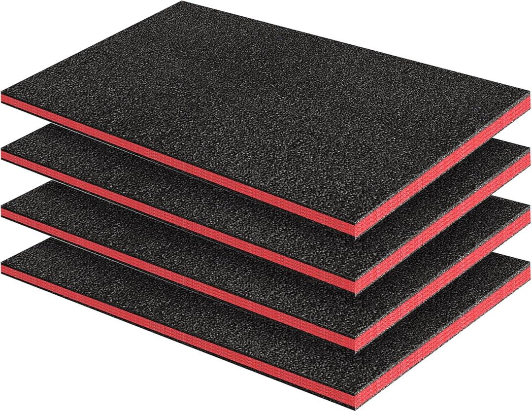 2PCS 23.5" x 15.7" x 1" Tool Box Foam Easy Cut Tool Foam Organizer High Density Polyethylene Shadow Foam Toolbox Foam Inserts for Toolbox Wardrobe Cabinets Crafts