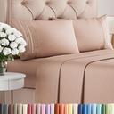 Queen Size 4 Piece Sheet Set Comfy Breathable & Cooling Bed Sheets Set Hotel Luxury Bedding for Women, Men, Kids, Teens, Boys & Girls Deep Pockets, UltraSoft, Wrinkle Free OekoTex,  Mauve