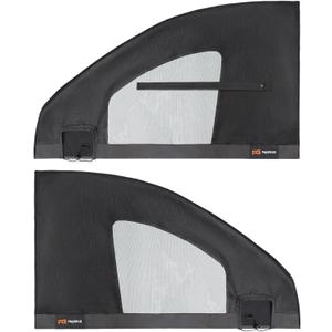 Pigenius Front Window Sunshade for Chevrolet Silverado/ GMC Sierra 2014-2018, Side Sun Shades(Pair) with Mirror Cutout, Keep Interior Cool, Magnetic Bottom, Nylon Velcro Install, UV Heat Block