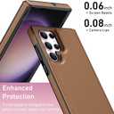 Goodon for Samsung Galaxy S23 Ultra Case Wallet - Flip Folio Leather Cover with Trendy Design, 3 Card Slots & Kickstand Function, Stylish Protective Phone Case for Women and Girls - Brown