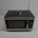 Emerson MW1338SB Countertop Microwave Oven, 6 Pre-Programmed Settings, Removable Glass Turntable, Child Safety Lock, 1.3 Cu ft, 1000W, Stainless Steel