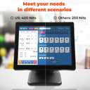 MUNBYN 17-inch POS-Touch-Screen-Monitor, Multi-Touch Monitor, 400 nits True Flat Seamless Capacitive LED, VGA/HDMI Input for Office, POS, Restaurant, No Driver Required