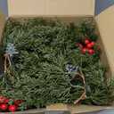 9FT Christmas Garland with Lights Battery Operated Lighted Christmas Garland with Pine Cones Red Beries,Twinkle Snowflake& Tree Mixed LED Lights Mantle Xmas Christmas Decoration Indoor Outdoor