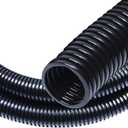 30 FT 1/4 Wire Loom Split Tubing,Dog Cat Cord Protector,Split Wire Loom Tubing Wire Conduit Black (30FT 1/4")