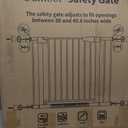 Cumbor 29.7-40.6" Baby Gate for Stairs, Mom's Choice Awards Winner-Dog Gate for Doorways, Pressure Mounted Auto-Close Pet Gates for Dogs Indoor, Safety Child Gate with Easy Walk Thru Door, Black