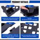 Briwooody 12 Pcs Plastic Pallet Lightweight Nestable Polyethylene Pallets 23.6" x 15.8" x 3.9" Interlocking Storage Pad with Breathable Grids for Basement Restaurant Kitchen Supermarket (Black)
