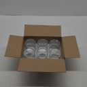 6 Pack 16 oz Glass Jars With Plastic Lids, Glass Kitchen Canisters Cabinet, Pantry Organization, Food Storage Jars for Flour, Sugar, Coffee, Candy, Snacks, 8 Chalk Labels, 1 Pen