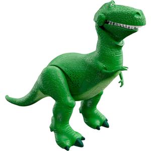 Mattel Disney and Pixar Toy Story Talking Dinosaur Action Figure with Movng Arms, Roarin Laughs Rex Dino Toy, 10.8-inch T Rex with 40+ Sounds & Phrases