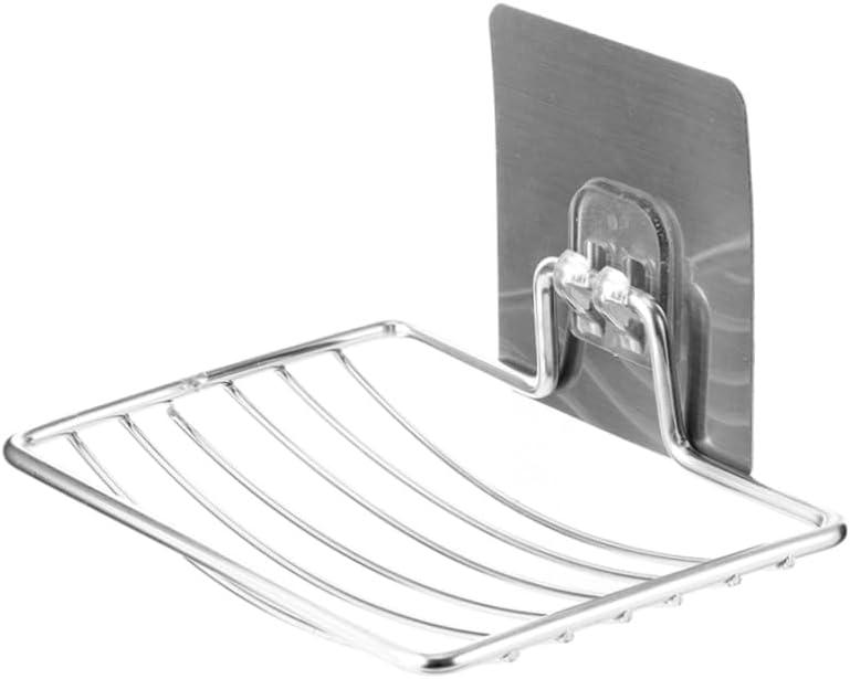 2pcs Wall Mounted Soap Dish Single Double Layer Soap Holder for Bathroom Home Hotel Grey Draining Design
