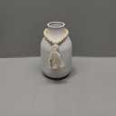JOHOUSE White Ceramic Vase, Small Flower Vase for Pampas Grass, Home, Living Room, Dining Table, Farmhouse, Office Decor, Bedroom, Table, Kitchen Shelf, Minimalist Modern Home Decoration