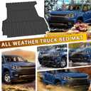 Powerty Truck Bed Mat for Chevy Colorado/GMC Canyon 2015-2022 Accessories 5FT Vehicle Bed All Weather Truck Bed Liner TPE Pickup Bed Mat Black