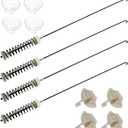 Siwdoy W10780045 Washer Suspension Rod Kit Compatible with Whirlpool Amana NTW4516FW1 NTW4516FW2 NTW4516FW3 WTW4800BQ0 WTW4800BQ1, NTW4605EW0 Amana Suspension Kit, Length: 25.5in