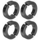 uxcell 4pcs Double Split Clamp-On Shaft Collar for 1-1/2" Shaft, Two-Piece Clamping Collar, 2-3/8" OD, 9/16" Thick, #45 Steel Axle Collar Clamp, Set Screw Style