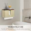 MyGift Gold Paper Towel Holder - Wall Mounted Paper Towel Dispenser & Bathroom Napkin Holder