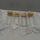 DWTS DANWEITESI Glass Cups with Lids and Straws 4 pcs,16oz Drinking Glasses Set for Coffee Bar Accessories,Iced Coffee Cups with Lids,Matcha Cup Glass Tumbler Reusable for Gifts (Blank Transparent Color)