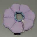 Cat Cone Collar,Cute Waterproof Cat Recovery Collar,Anti-Bite Lick Wound Healing Safety Elizabethan e Collar for Cats,Purple Flower All-Season Style