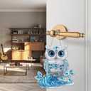 Diymood DIY Hanging Diamond Art Kits for Adults Owl, Diamond Painting Kit Pendant Special Shaped Double Sided Acrylic Sun Catcher Board Wreath Pendants Canvas Window Wall Decor 8 x 8 Inch (Colorful-1)