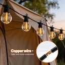 100FT Outdoor String Lights with Remote, 42 Dimmable Shatterproof LED G50 Bulbs, Waterproof Patio & Backyard Lights for Pergola, Deck, Garden, Bistro, Commercial Grade Hanging Lights